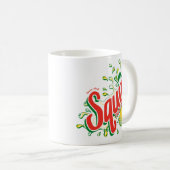 はっきりしたレトロ"リス渇きクエンチャー"シトラスソーダ コーヒーマグカップ (正面右)