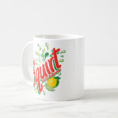 はっきりしたレトロ"リス渇きクエンチャー"シトラスソーダ コーヒーマグカップ (正面左)