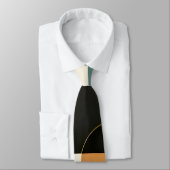 はっきりしたレトロ:抽象芸術円と長方形 ネクタイ (タイ)