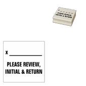 「はっきりしたレビュー、イニシャル、リターンを願う」 ラバースタンプ (押印)