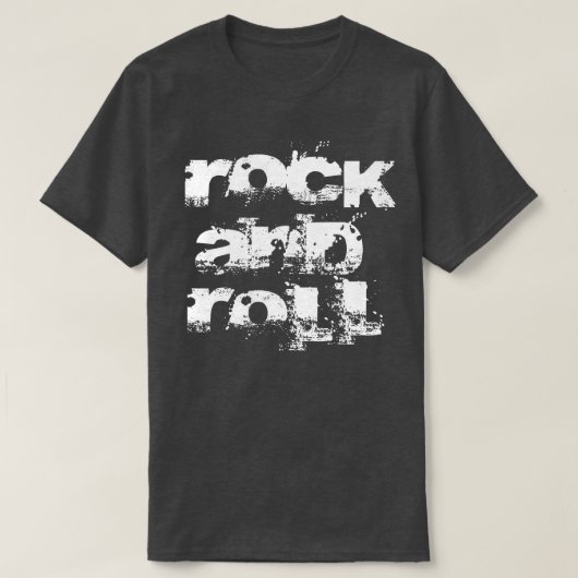 はっきりしたロックンロール文字 Tシャツ (デザイン正面)