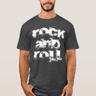 はっきりしたロックンロール文字 Tシャツ