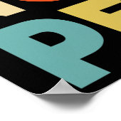 はっきりしたヴィンテージおもしろいスタイル ポスター (角)