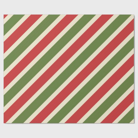 はっきりしたヴィンテージエレガントクリスマスキャンディーケーン ラッピングペーパー (フラット)