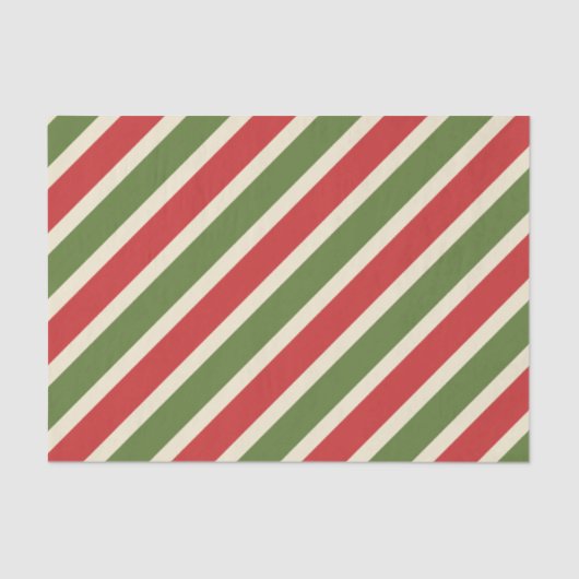 はっきりしたヴィンテージエレガントクリスマスキャンディーケーン 薄葉紙 (正面)