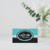 はっきりしたヴィンテージケーキポップ名刺 名刺 (スタンド正面)