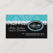 はっきりしたヴィンテージケーキポップ名刺 名刺 (裏面)