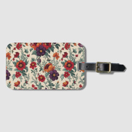 はっきりしたヴィンテージフローラ及びレトロインスパイア ラゲッジタグ