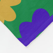 はっきりしたヴィンテージフローラ鮮やか緑よくはしゃぐ花 フリースブランケット (角)