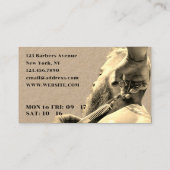 はっきりしたヴィンテージ音理容師 名刺 (裏面)