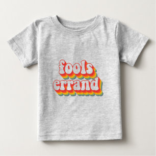 はっきりしたヴィンテージ「馬鹿の誤用」グラフィックプリント ベビーTシャツ