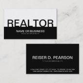 はっきりした不動産仲介業者（カスタマイズ可能な色） 名刺 (正面/裏面)