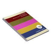 はっきりした企業のストライプHOLIDAY GIFT BUSINESS LOGO ノートブック (右側)