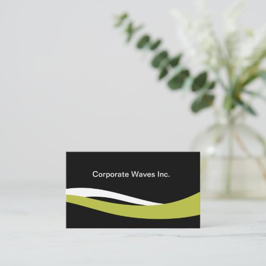 はっきりした企業のモダン名札デザイン 名刺 (スタンド正面)