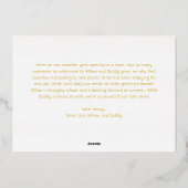 はっきりした写真モダン3メリー枚、金ゴールド 箔シーズンカード (裏面)