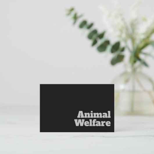 はっきりした動物福祉澄んデザイン 名刺 (スタンド正面)