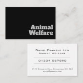 はっきりした動物福祉澄んデザイン 名刺 (正面/裏面)