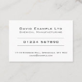 はっきりした化学製澄ん造デザイン 名刺 (裏面)