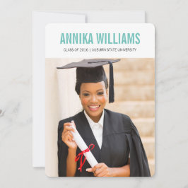 はっきりした卒業カラフルの発表 招待状