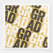 はっきりした卒業タイポグラフィ金ゴールド卒業紙 (正面)