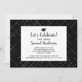 はっきりした卒業写真モダン卒業パーティー招待状 招待状 (裏面)