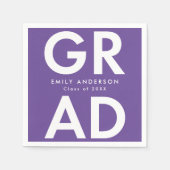 はっきりした卒業式 スタンダードカクテルナプキン (正面)