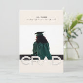 はっきりした卒業発表フォトカード 案内状 (スタンド正面)