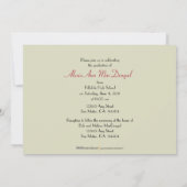 はっきりした卒業発表（赤） 招待状 (裏面)