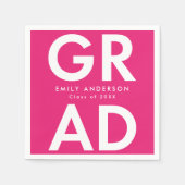 はっきりした卒業 スタンダードカクテルナプキン (正面)