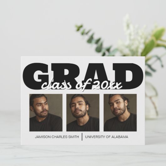 はっきりした卒業 案内状 (スタンド正面)