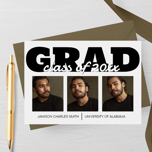 はっきりした卒業 案内状