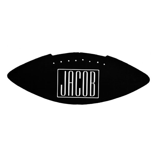 はっきりした及びモダン黒のあなたの名前または単語|の白 アメリカンフットボール (パネル)