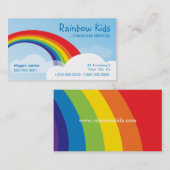はっきりした名刺::おもしろい虹1L 名刺 (正面/裏面)