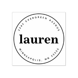 はっきりした名前をカスタムするクラシック ラバースタンプ