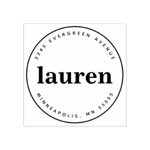 はっきりした名前をカスタムするクラシック ラバースタンプ