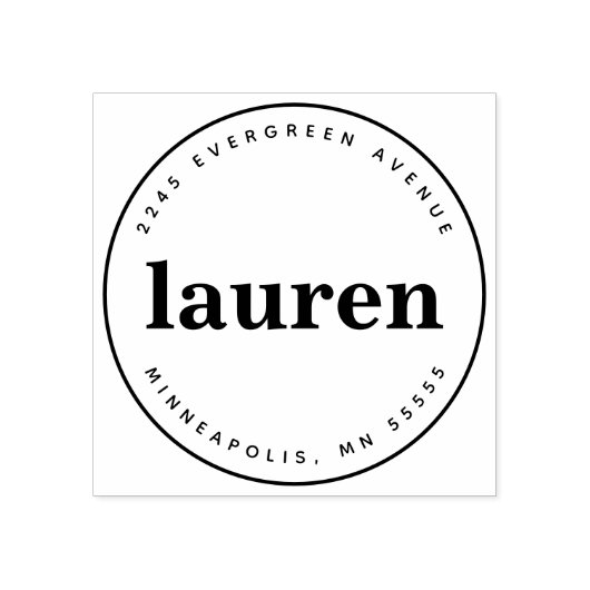 はっきりした名前をカスタムするクラシック ラバースタンプ (インプリント)