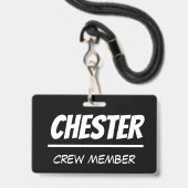 はっきりした図式ラニヤード – 乗員、ボランティア等 バッジ (正面（ネックストラップ付）)