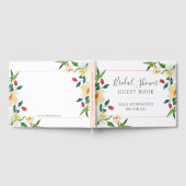 はっきりした夏の花は赤と白のフローラ縁ど ゲストブック (全面)