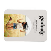 はっきりした大学院ニュートラル・グレー写真卒発表 マグネット (横)