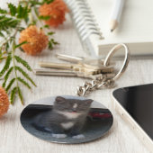 はっきりした子猫 キーホルダー (側面)