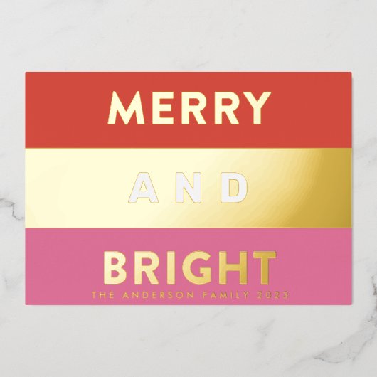 はっきりした実在モダンメリー金ゴールドストライプは明るく 箔シーズンカード (正面)