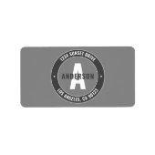 はっきりした差出人住所等│灰色 ラベル (正面)