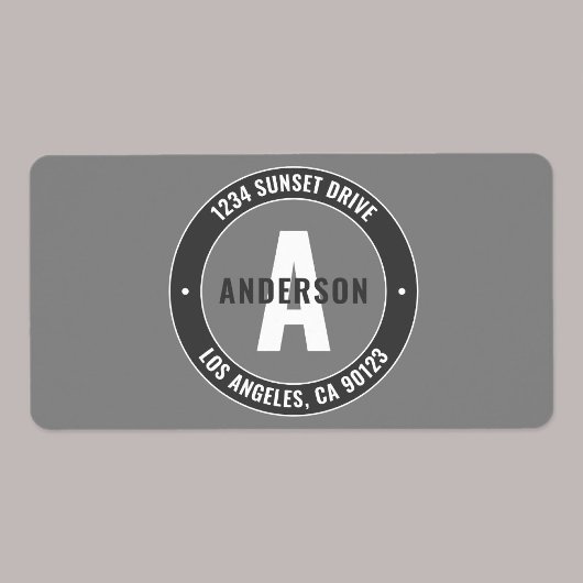 はっきりした差出人住所等│灰色 ラベル