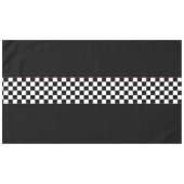 はっきりした市松模様にストライプ白黒 テーブルクロス (正面(横))