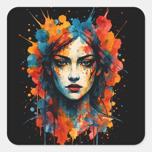 はっきりした式：モーションのアート スクエアシール (正面)