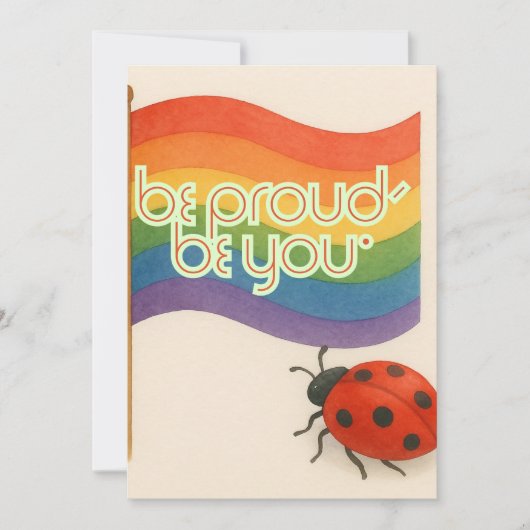 はっきりした式LGBTQおよびプライド サンキューカード (正面)