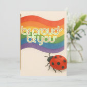 はっきりした式LGBTQおよびプライド サンキューカード (スタンド正面)