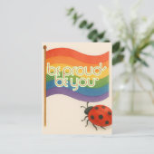 はっきりした式LGBTQおよびプライド ポストカード (スタンド正面)