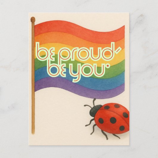 はっきりした式LGBTQおよびプライド ポストカード (正面)