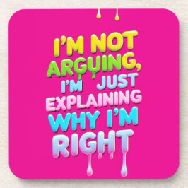 はっきりした引用文おもしろいネオングラフィティデザイン コースター